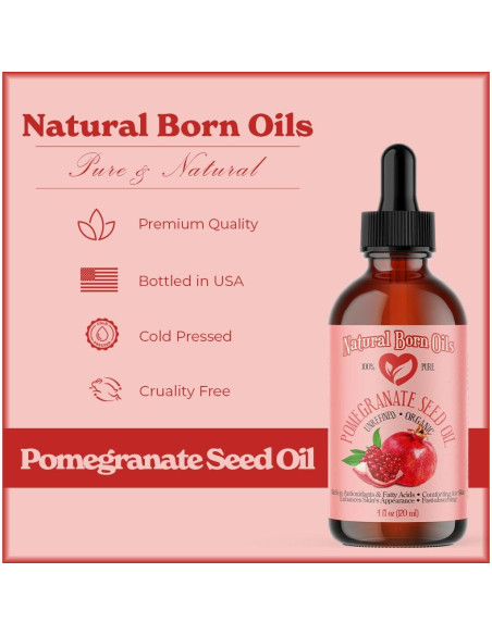 Aceite de Semilla de Granada Natural Born 60ml Orgánico Prensado en Frío