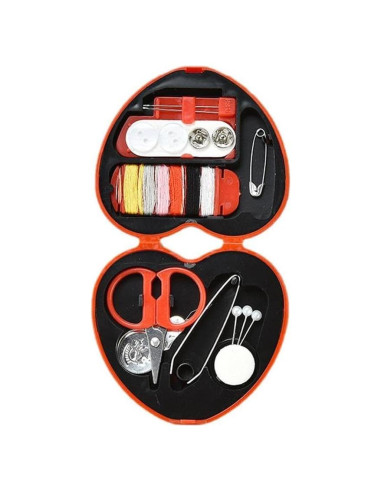 Kit de Costura Portátil Jowxsx - Mini Caja de Herramientas Roja