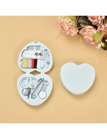 Kit de Costura Portátil Jowxsx - Mini Caja de Herramientas Roja