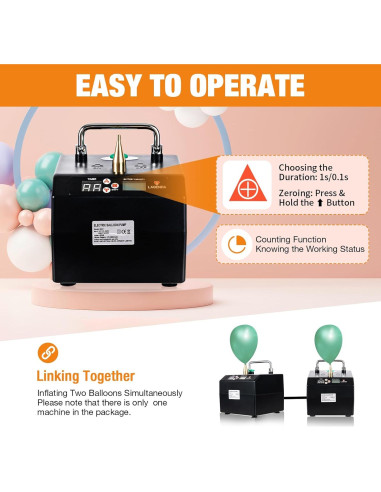 Bomba de globo eléctrica Xianikoho B231 1400W portátil