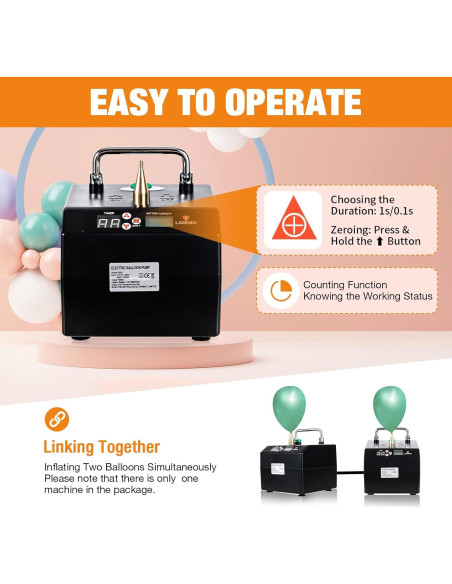 Bomba de globo eléctrica Xianikoho B231 1400W portátil