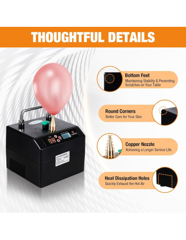 Bomba de globo eléctrica Xianikoho B231 1400W portátil
