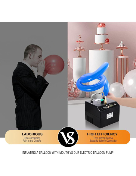 Bomba de globo eléctrica Xianikoho B231 1400W portátil