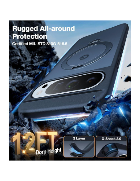 Funda TORRAS para Google Pixel 9 Pro XL con Soporte Giratorio 360