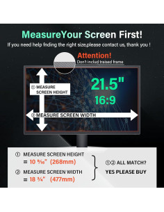 Pantalla de Privacidad Magnética 21.5" Mao Yeye 2 Paquete 2