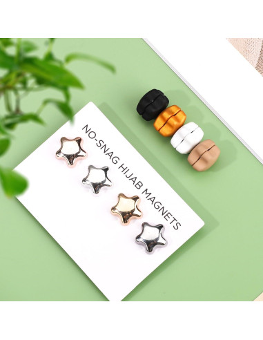 8 Alfileres Magnéticos SAVITA para Hijab y Bufandas