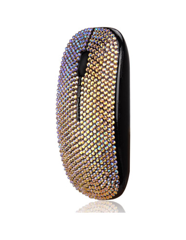 Ratón Inalámbrico Rosa Gradiente Blingbybri con Rhinestones