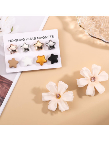 8 Alfileres Magnéticos SAVITA para Hijab y Bufandas
