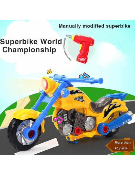 Juguete de Construcción Motocicleta Liberty Imports - 20 Piezas con Taladro Eléctrico y Sonidos Juguete de Construcción Motocicleta Liberty Imports - 20 Piezas con Taladro Eléctrico y Sonidos