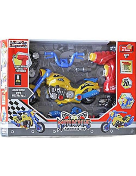 Juguete de Construcción Motocicleta Liberty Imports - 20 Piezas con Taladro Eléctrico y Sonidos Juguete de Construcción Motocicleta Liberty Imports - 20 Piezas con Taladro Eléctrico y Sonidos