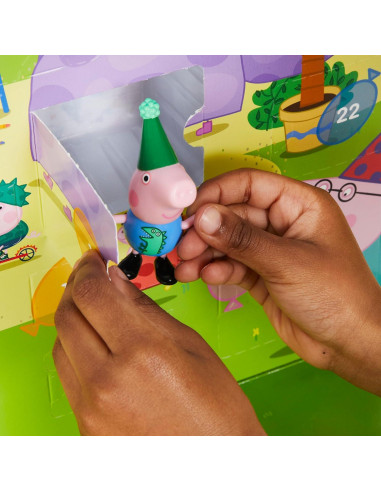 Calendario de Cuenta Regresiva Peppa Pig con 24 Juguetes y Stickers