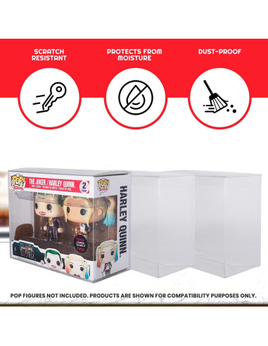 EVORETRO Funda Doble Protectora para Funko Pop - 10 Piezas