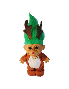 Muñeco Troll Reno Navidad Russ 11.43 cm Cabello Verde