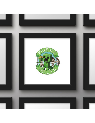 Arte de Pared Gallery Pops Minecraft: Legends - Marco Negro 30.48 cm