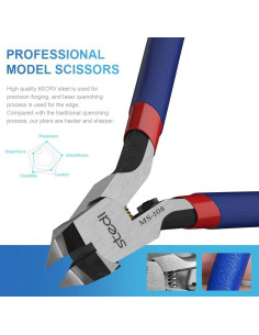 Alicate de Modelo Stedi MS-108 Azul 12.7 cm Cuchilla Ultra Delgado 2