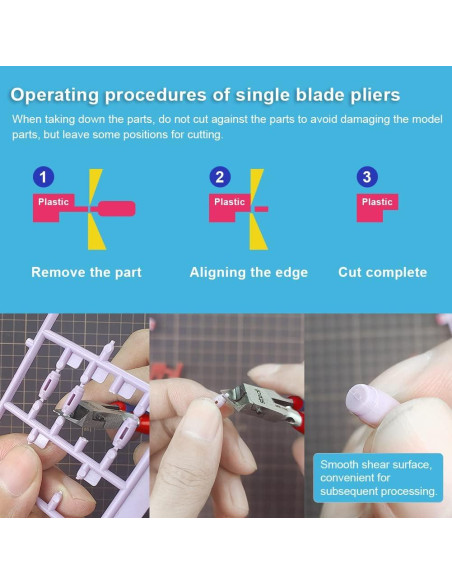 Alicate de Modelo Stedi MS-108 Azul 12.7 cm Cuchilla Ultra Delgado