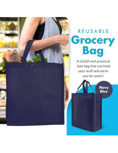 Bolsas de Compras Reutilizables Simply Green 10 Piezas 35.6x41.9cm 2