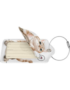 Juego de 2 Etiquetas de Equipaje SNAPMADE Gato 11.6x7.3cm 2