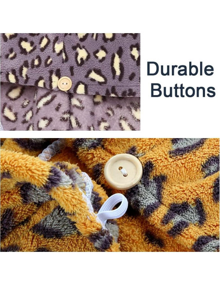 Toalla de Microfibra para Cabello wiiAiloo 3 Pcs Estampado Leopardo