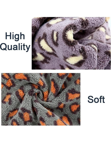 Toalla de Microfibra para Cabello wiiAiloo 3 Pcs Estampado Leopardo