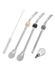 Popotes de Acero Inoxidable LayaVilla 22.1 cm - 3 Unidades