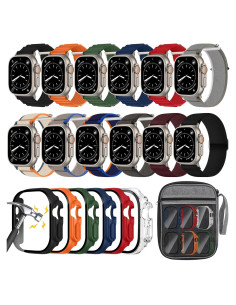 12 Correas y 6 Fundas Compatibles Apple Watch Ultra 49mm
