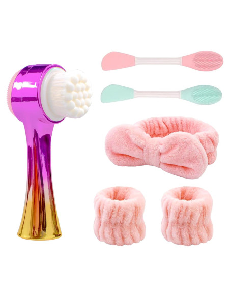 Set de Cepillos Faciales OHES 2 en 1 con Banda y Muñequera Set de Cepillos Faciales OHES 2 en 1 con Banda y Muñequera