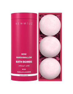 Bomba de Baño Espumosa New Miuz Rosa y Vainilla 3 Unidades