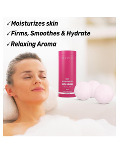 Bomba de Baño Espumosa New Miuz Rosa y Vainilla 3 Unidades 2