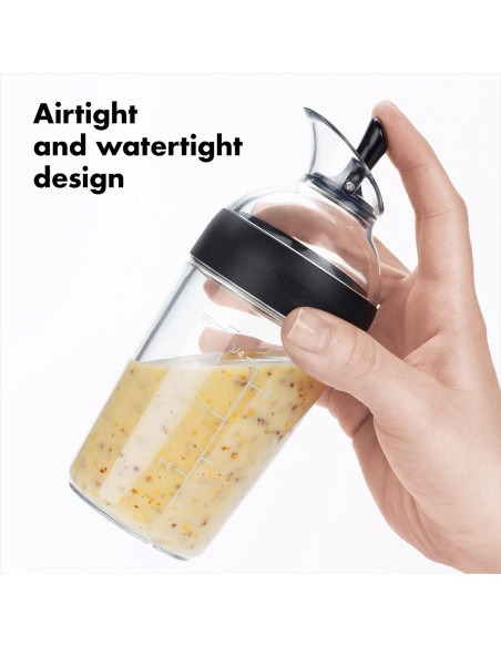 Agitador de Aderezo para Ensaladas OXO Good Grips 0.24L Negro