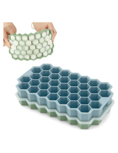 Paquete de 2 bandejas de hielo de silicona Emptycolor 37 cubos