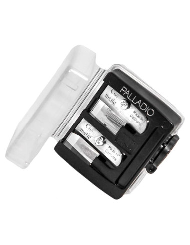 Sacapuntas Cosmético Palladio Doble Barril Acero Inoxidable