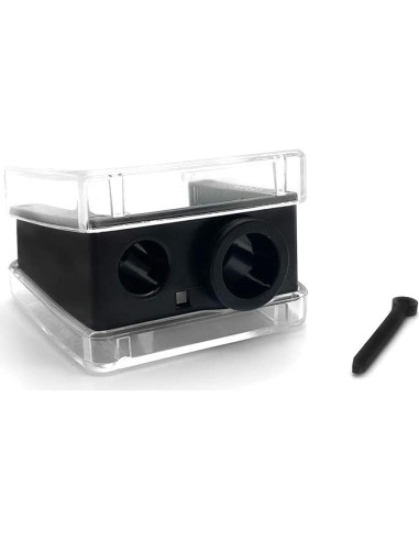 Sacapuntas Cosmético Palladio Doble Barril Acero Inoxidable