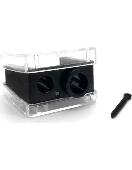 Sacapuntas Cosmético Palladio Doble Barril Acero Inoxidable