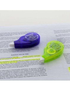 Cinta Correctora BAZIC 5 mm x 599.4 cm, Paquete de 4 Colores 2