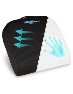 Cojín de Asiento Xtreme Comforts Negro - Espuma Acolchada 48x44 cm