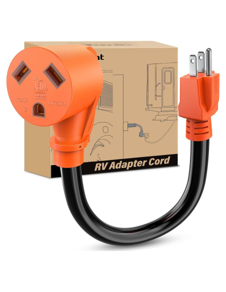 Adaptador de Corriente Nilight 15A a 30A 110V Cobre 10 AWG Adaptador de Corriente Nilight 15A a 30A 110V Cobre 10 AWG