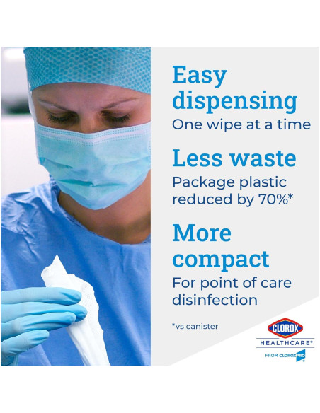 Toallitas Germicidas Clorox Healthcare 70 Unidades 17.1x22.9 cm Toallitas Germicidas Clorox Healthcare 70 Unidades 17.1x22.9 cm