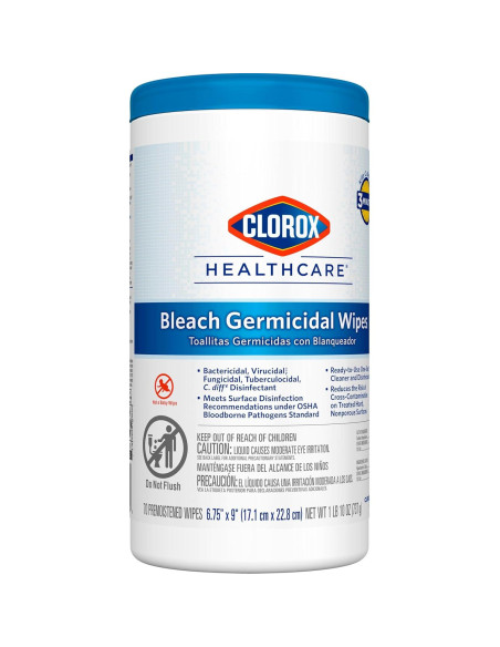 Toallitas Germicidas Clorox Healthcare 70 Unidades 17.1x22.9 cm Toallitas Germicidas Clorox Healthcare 70 Unidades 17.1x22.9 cm