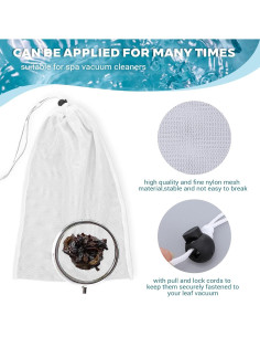 6 Bolsas de Filtro de Malla para Aspiradora de Piscina - Nylon 2