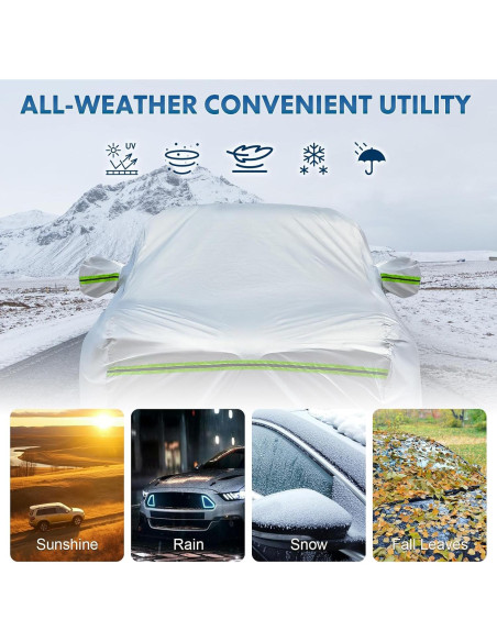 Funda Completa para Coche KEYOOG 6 Capas Impermeable 478-503 cm