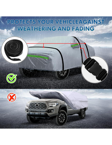 Funda Completa para Coche KEYOOG 6 Capas Impermeable 478-503 cm