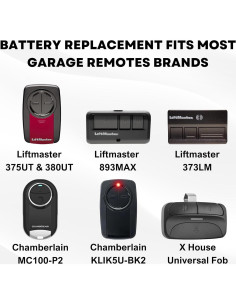 Baterías CR2032 de Litio - Paquete de 2 para Abridores de Garaje 2