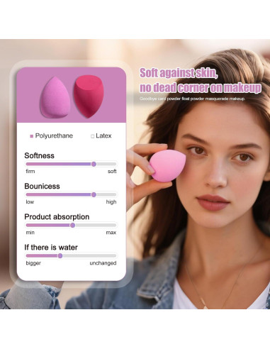 Conjunto de Esponjas de Maquillaje BS-MALL 10 Piezas - Diamante