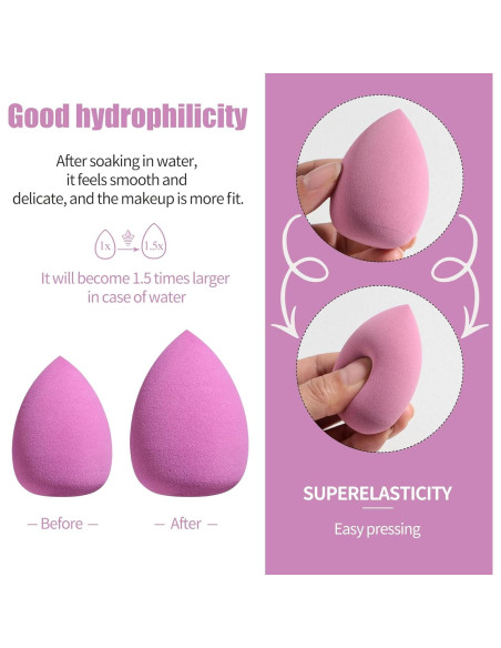 Conjunto de Esponjas de Maquillaje BS-MALL 10 Piezas - Diamante