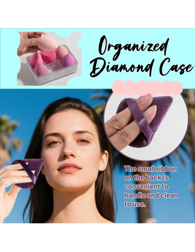 Conjunto de Esponjas de Maquillaje BS-MALL 10 Piezas - Diamante