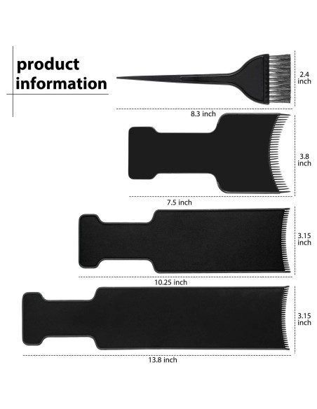 Kit de Pincel y Tableros de Balayage Mudder - 4 Piezas