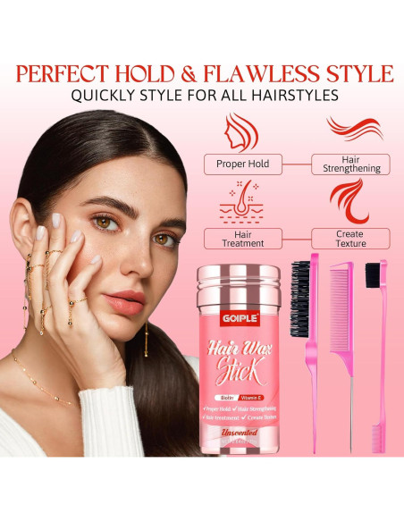 Set de Barra de Cera para Cabello Goiple 75g + Cepillos 4pcs Set de Barra de Cera para Cabello Goiple 75g + Cepillos 4pcs