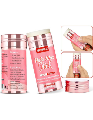 Set de Barra de Cera para Cabello Goiple 75g + Cepillos 4pcs