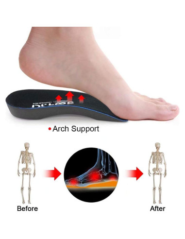 Inserts ortopédicos Dr. Foot 3/4 para pies planos - Grande